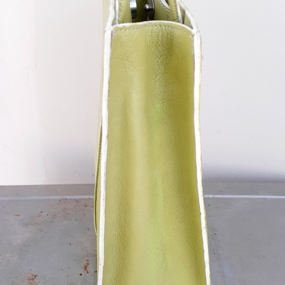 Wilsons Leather lime green Handbag Shoulder Bag dual Strap Handle